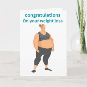 Gefeliciteerd met je gewichtsverlies training dame kaart