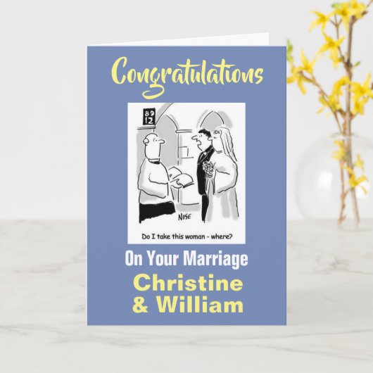 Gefeliciteerd met je huwelijk kaart (Gele Bloem)