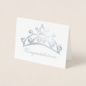 Gefeliciteerd met je Kaart-Pageant Crown Folie Kaarten (Voorkant)