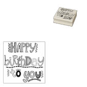 Gefeliciteerd met je kleurrijke verjaardag rubberstempel (Gestempeld)