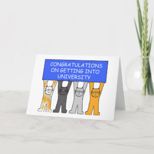 Gefeliciteerd met je komst naar de universiteit kaart