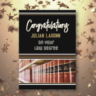 Gefeliciteerd met je Law Degree Afstuderen Card Kaart