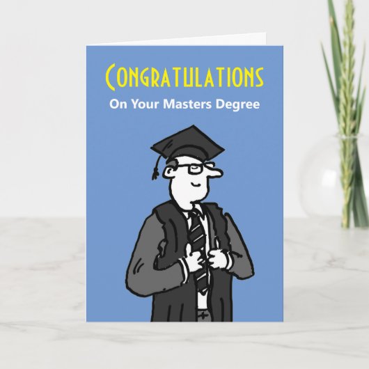 Gefeliciteerd met je mastergraad kaart (Voorkant)