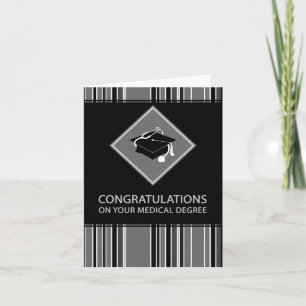 Gefeliciteerd met je medische diploma: gestreept kaart