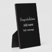 Gefeliciteerd met je naambericht eenvoudig afstude fotoplaat (Zijkant)