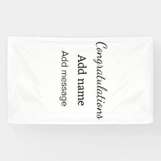 Gefeliciteerd met je naambericht eenvoudig afstude spandoek