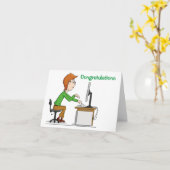 GEFELICITEERD MET JE ***NIEUWE BAAN*** KAART (Gele Bloem)