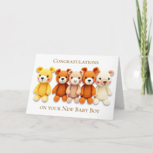 Gefeliciteerd met je nieuwe babyjongen  kaart