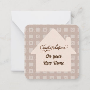 Gefeliciteerd met je nieuwe huis notitiekaartje