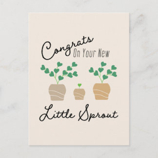 Gefeliciteerd met je nieuwe kleine spruit! briefkaart