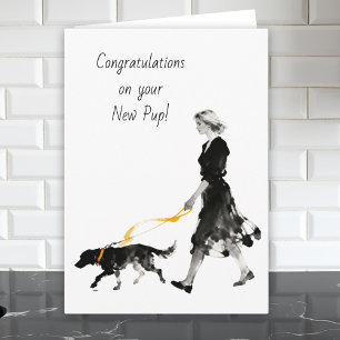 Gefeliciteerd met je nieuwe pup! Nieuwe hond Kaart