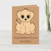 Gefeliciteerd met je nieuwe puppy kaart (Voorkant)