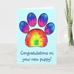 Gefeliciteerd met je nieuwe puppy kaart
