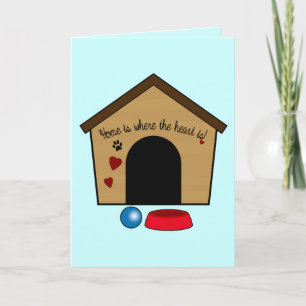 Gefeliciteerd met je nieuwe puppy met hondenhok kaart
