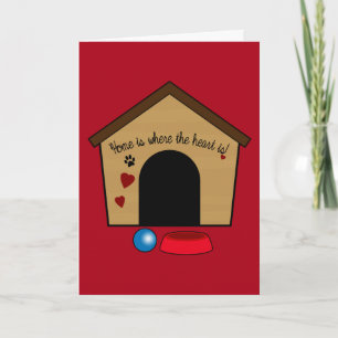 Gefeliciteerd met je nieuwe puppy met hondenhok kaart