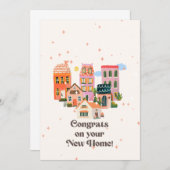 Gefeliciteerd met je nieuwe thuis, New home, New h Aankondiging (Voorkant / Achterkant)