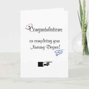 Gefeliciteerd met je Nursing Degree-Humor Kaart