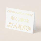 Gefeliciteerd met je opstarten folie kaarten (Voorkant)