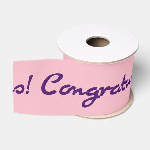 Gefeliciteerd met je Paarse Casual script Grosgrain Lint