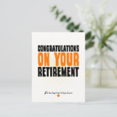 Gefeliciteerd met je pensioen briefkaart (Staand voorkant)