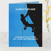 Gefeliciteerd met je pensioen JUMBO, rotsklimmer Kaart (Gele Bloem)