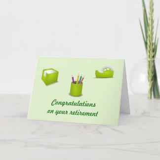 Gefeliciteerd met je pensioen Kantoor Kaart