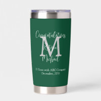 Gefeliciteerd met je pensioen Monogram Naam Groen
