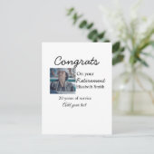 Gefeliciteerd met je pensioen voeg foto naam datum briefkaart (Staand voorkant)