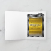 Gefeliciteerd met je pensioen zwart en goud aankondiging (Binnen)