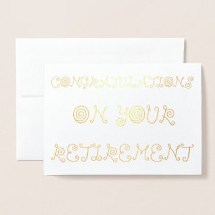 Gefeliciteerd met je pensionering folie kaarten