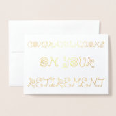 Gefeliciteerd met je pensionering folie kaarten (Voorkant met envelop)