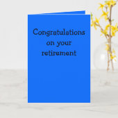 Gefeliciteerd met je pensionering kaart (Gele Bloem)