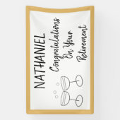 Gefeliciteerd met je persoonlijke pensioen spandoek (Verticaal)