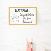 Gefeliciteerd met je persoonlijke pensioen spandoek (Insitu)