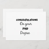 Gefeliciteerd met je PhD graad Kaart (Voorkant / Achterkant)