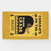 Gefeliciteerd met je pianomuziek examen spandoek (Horizontaal)