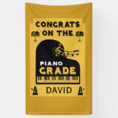 Gefeliciteerd met je pianomuziek examen spandoek (Verticaal)