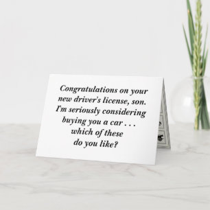 Gefeliciteerd met je rijbewijs! kaart