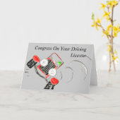 Gefeliciteerd met je rijbewijs kaart (Gele Bloem)