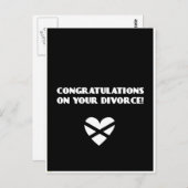 Gefeliciteerd met je scheiding briefkaart (Voorkant / Achterkant)