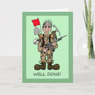 Gefeliciteerd met je soldaat worden kaart
