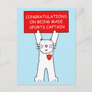 Gefeliciteerd met je sportcarrière. briefkaart