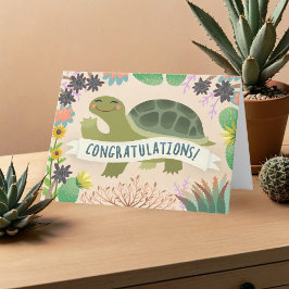 Gefeliciteerd met je succes Desert Tortoise Kaart