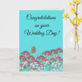 Gefeliciteerd met je trouwdag kaart (Gele Bloem)