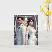 Gefeliciteerd met je trouwdag kaart (Gele Bloem)