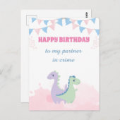 Gefeliciteerd met je verjaardag aan mijn Kompaan a Briefkaart (Voorkant / Achterkant)