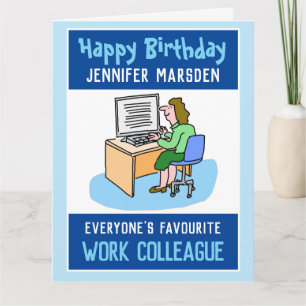 Gefeliciteerd met je verjaardag bij een collega kaart