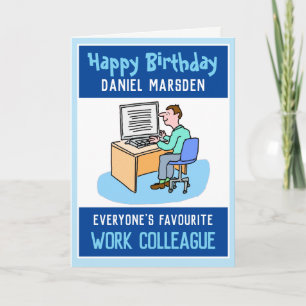 Gefeliciteerd met je verjaardag bij een collega kaart