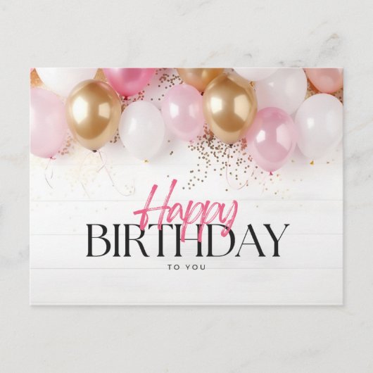 Gefeliciteerd met je verjaardag briefkaart (Voorkant)