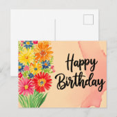 Gefeliciteerd met je verjaardag briefkaart (Voorkant / Achterkant)